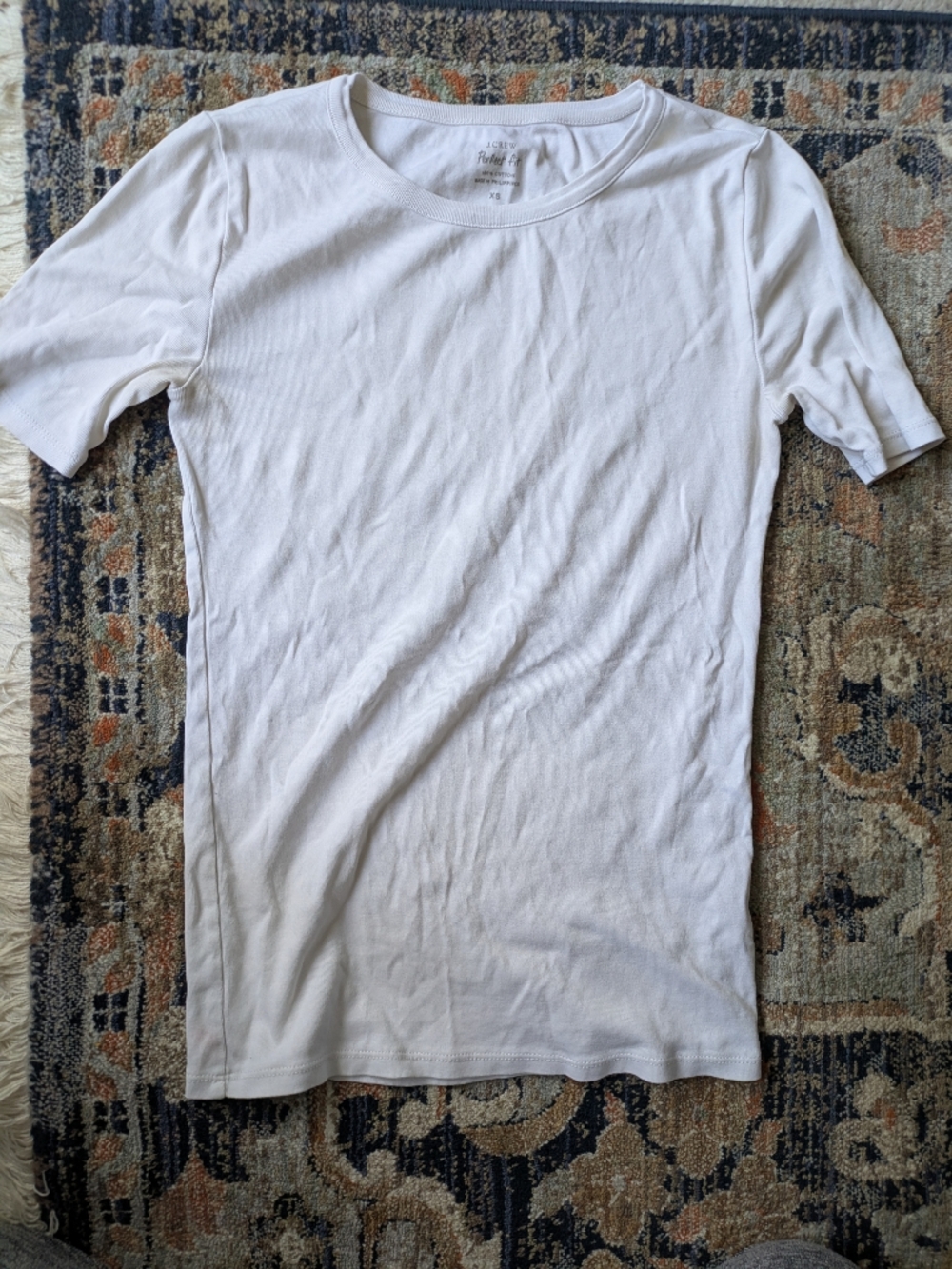 J. Crew Perfect Tee White Short Sleeve Crewneck